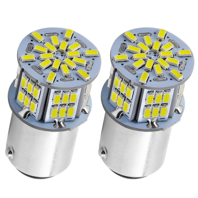 1 Pair E0052 9-14V 1156-54SMD-2835 6000K 1080LM White Light Car Decoding Turn Signal Reversing Light — E0052