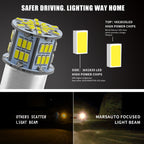1 Pair E0052 9-14V 1156-54SMD-2835 6000K 1080LM White Light Car Decoding Turn Signal Reversing Light — view 7