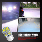 1 Pair E0052 9-14V 1156-54SMD-2835 6000K 1080LM White Light Car Decoding Turn Signal Reversing Light — view 8