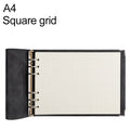 A4 Faux Leather Loose-leaf Grid Notebook