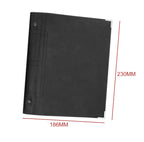 A5 Faux Leather Loose-leaf Grid Notebook — Checkered Core