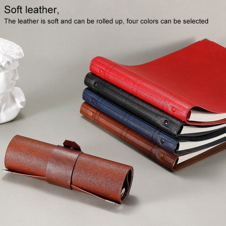 A5 Faux Leather Loose-leaf Grid Notebook — view 22