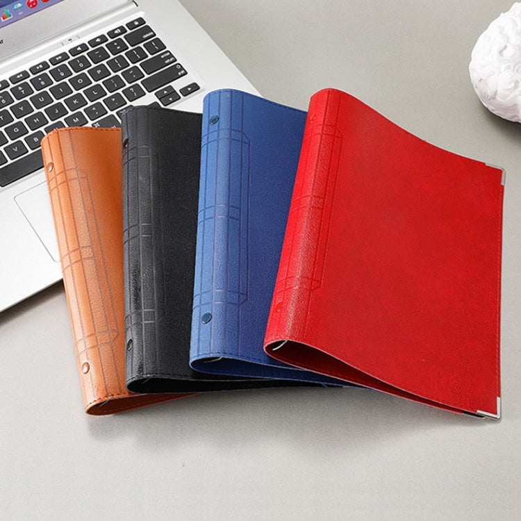A5 Faux Leather Loose-leaf Grid Notebook — view 23