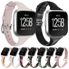 For Fitbit Versa 2 Smart Watch Genuine Leather Wrist Strap Watchband, Shrink Version