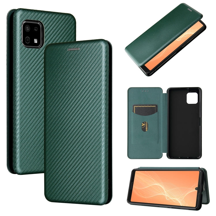 Carbon Fiber Texture Magnetic Horizontal Flip TPU + PC + PU Leather Case with Card Slot