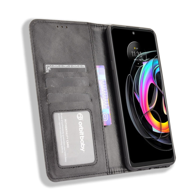 Magnetic Buckle Retro Crazy Horse Texture Horizontal Flip Leather Case with Holder & Card Slots & Photo Frame