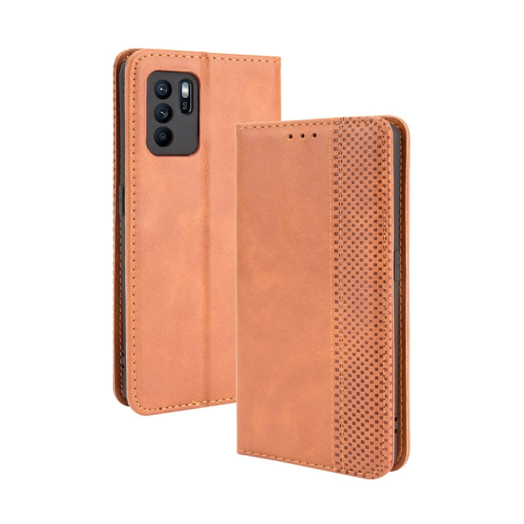 Magnetic Buckle Retro Crazy Horse Texture Horizontal Flip Leather Case with Holder & Card Slots & Photo Frame