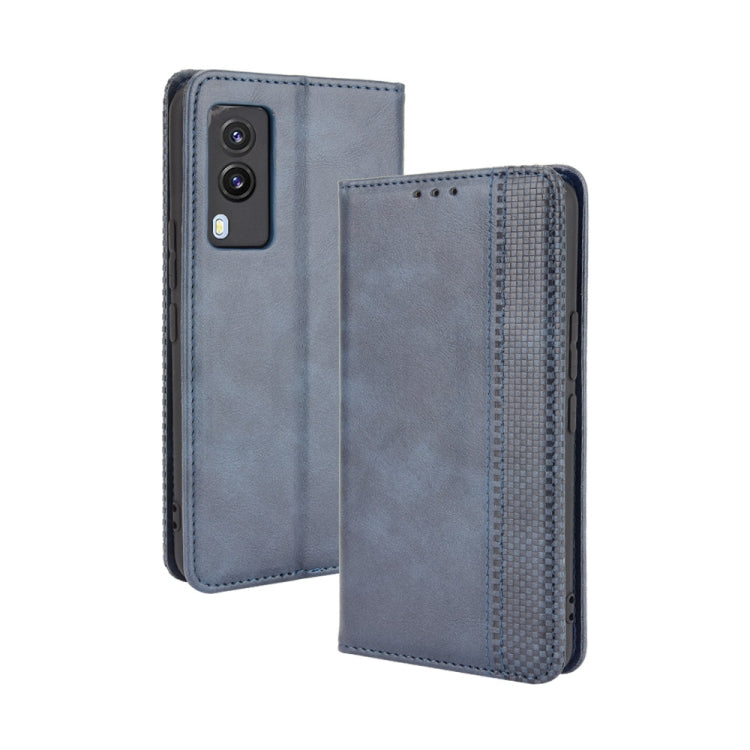 Magnetic Buckle Retro Crazy Horse Texture Horizontal Flip Leather Case with Holder & Card Slots & Photo Frame