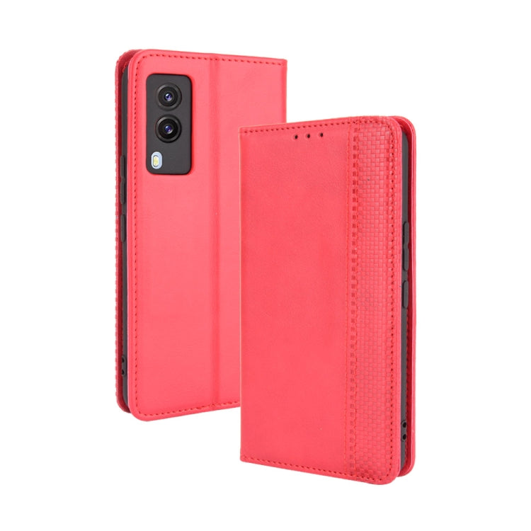 Magnetic Buckle Retro Crazy Horse Texture Horizontal Flip Leather Case with Holder & Card Slots & Photo Frame