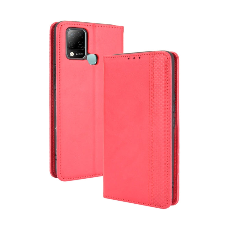 Magnetic Buckle Retro Crazy Horse Texture Horizontal Flip Leather Case with Holder & Card Slots & Photo Frame