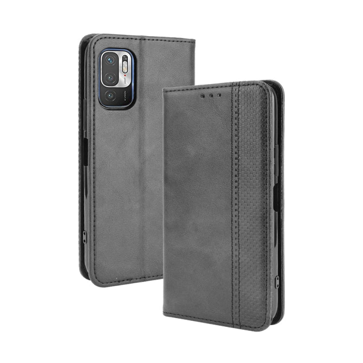 Magnetic Buckle Retro Crazy Horse Texture Horizontal Flip Leather Case with Holder & Card Slots & Photo Frame