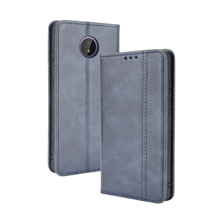 Magnetic Buckle Retro Crazy Horse Texture Horizontal Flip Leather Case with Holder & Card Slots & Photo Frame