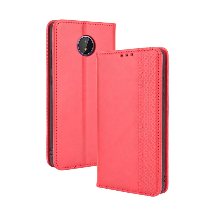 Magnetic Buckle Retro Crazy Horse Texture Horizontal Flip Leather Case with Holder & Card Slots & Photo Frame