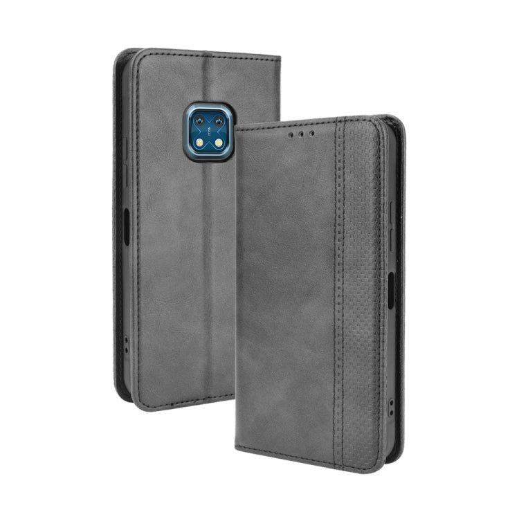Magnetic Buckle Retro Crazy Horse Texture Horizontal Flip Leather Case with Holder & Card Slots & Photo Frame