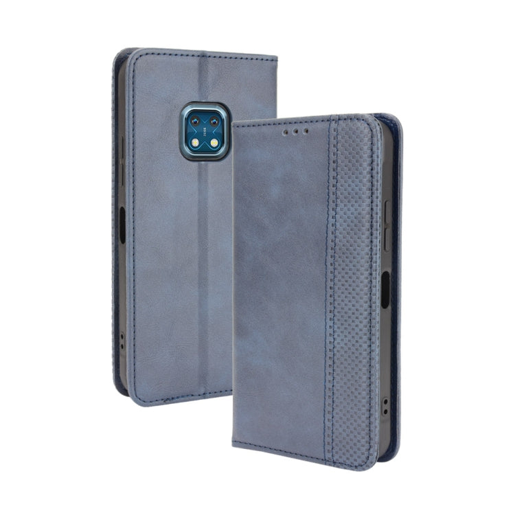 Magnetic Buckle Retro Crazy Horse Texture Horizontal Flip Leather Case with Holder & Card Slots & Photo Frame