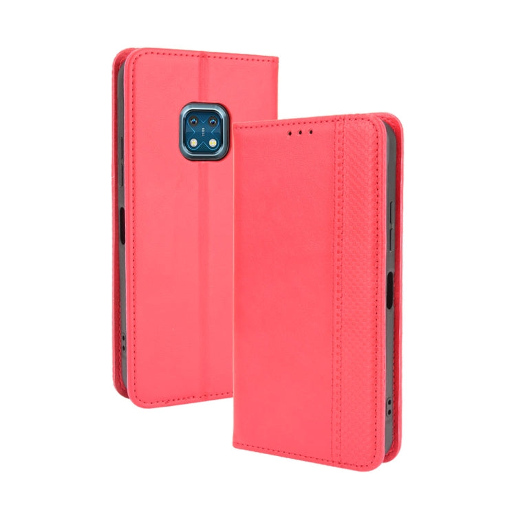 Magnetic Buckle Retro Crazy Horse Texture Horizontal Flip Leather Case with Holder & Card Slots & Photo Frame