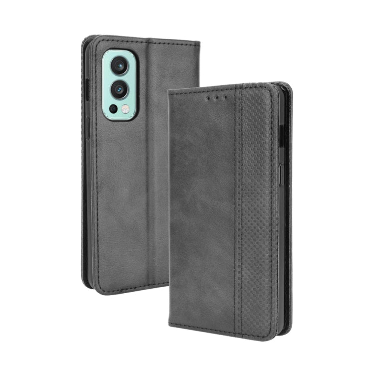 Magnetic Buckle Retro Crazy Horse Texture Horizontal Flip Leather Case with Holder & Card Slots & Photo Frame