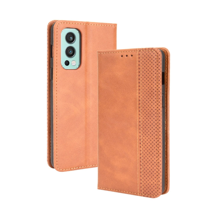 Magnetic Buckle Retro Crazy Horse Texture Horizontal Flip Leather Case with Holder & Card Slots & Photo Frame