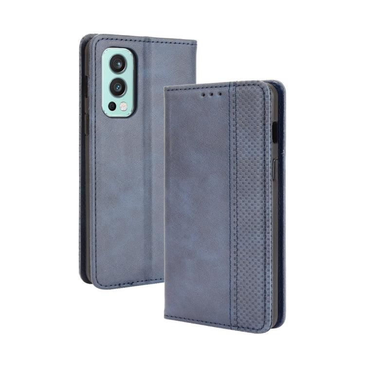 Magnetic Buckle Retro Crazy Horse Texture Horizontal Flip Leather Case with Holder & Card Slots & Photo Frame