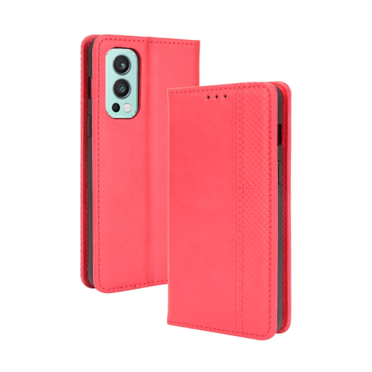 Magnetic Buckle Retro Crazy Horse Texture Horizontal Flip Leather Case with Holder & Card Slots & Photo Frame