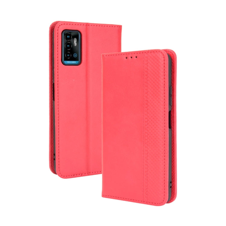Magnetic Buckle Retro Crazy Horse Texture Horizontal Flip Leather Case with Holder & Card Slots & Photo Frame
