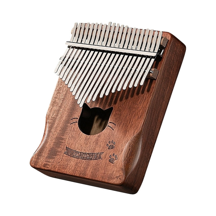 21 Tone Acacia Wood Thumb Piano Kalimba Musical Instruments — Coffee-Butterfly