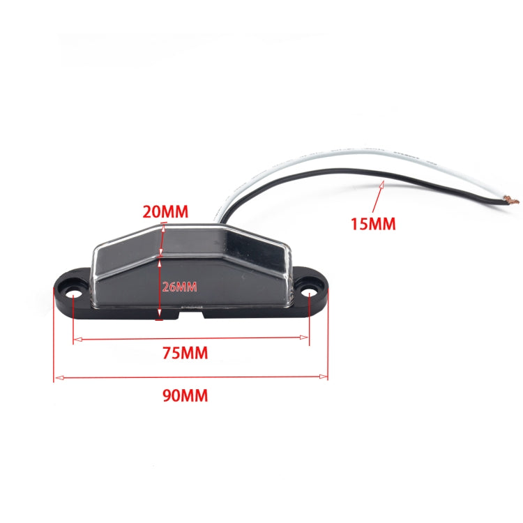 Trailer / RV / Truck 10-30V 4LED Triangle License Plate Light