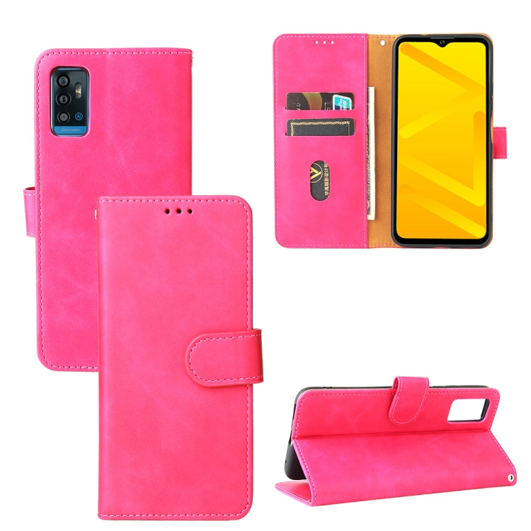 Solid Color Skin Feel Magnetic Buckle Horizontal Flip Calf Texture PU Leather Case with Holder & Card Slots & Wallet — view 18