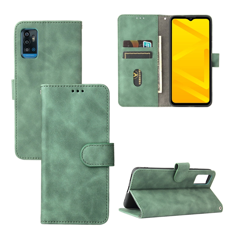 Solid Color Skin Feel Magnetic Buckle Horizontal Flip Calf Texture PU Leather Case with Holder & Card Slots & Wallet — view 19