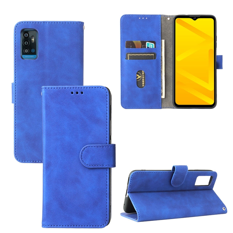 Solid Color Skin Feel Magnetic Buckle Horizontal Flip Calf Texture PU Leather Case with Holder & Card Slots & Wallet — view 20