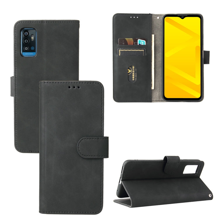 Solid Color Skin Feel Magnetic Buckle Horizontal Flip Calf Texture PU Leather Case with Holder & Card Slots & Wallet — view 21