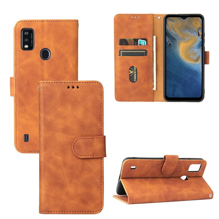 Solid Color Skin Feel Magnetic Buckle Horizontal Flip Calf Texture PU Leather Case with Holder & Card Slots & Wallet — view 22