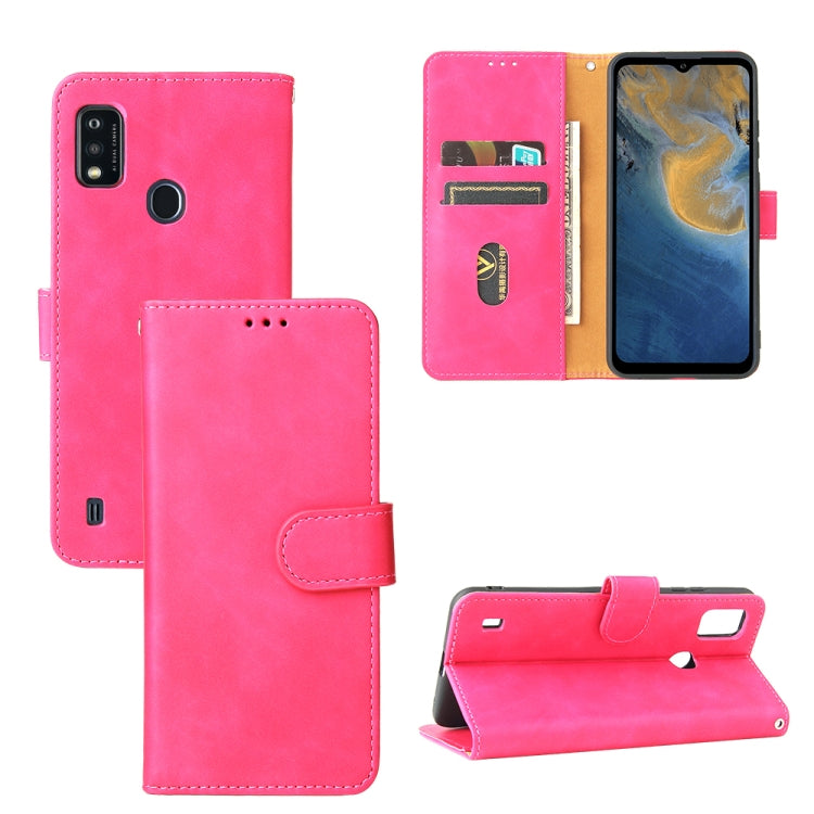 Solid Color Skin Feel Magnetic Buckle Horizontal Flip Calf Texture PU Leather Case with Holder & Card Slots & Wallet — view 23