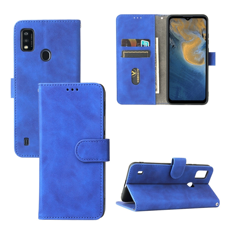 Solid Color Skin Feel Magnetic Buckle Horizontal Flip Calf Texture PU Leather Case with Holder & Card Slots & Wallet — view 25