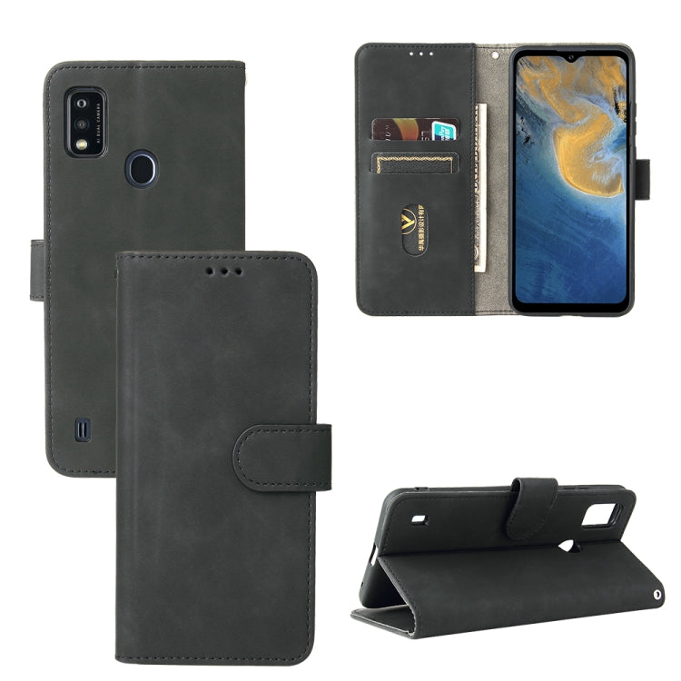Solid Color Skin Feel Magnetic Buckle Horizontal Flip Calf Texture PU Leather Case with Holder & Card Slots & Wallet — view 26
