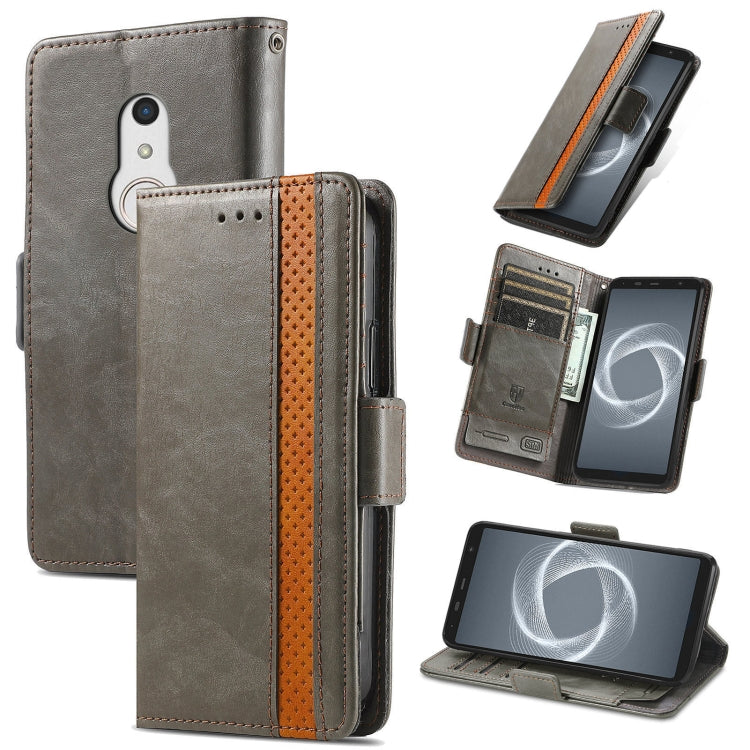 CaseNeo Business Splicing Dual Magnetic Buckle Horizontal Flip PU Leather Case with Holder & Card Slots & Wallet