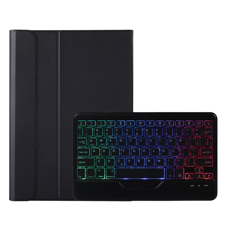 AN05BS Ultra-thin Tri-color Backlight Detachable Lambskin Texture TPU Bluetooth Keyboard Leather Case with Holder For Xiaomi Pad 5 / 5 Pro — EDA001960801A