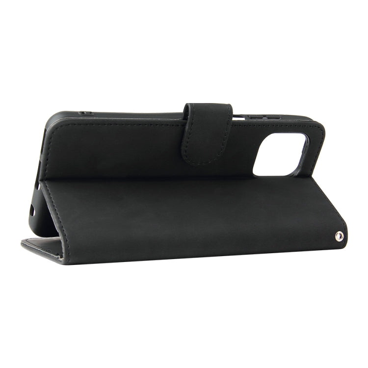 Solid Color Skin Feel Magnetic Buckle Horizontal Flip Calf Texture PU Leather Case with Holder & Card Slots & Wallet