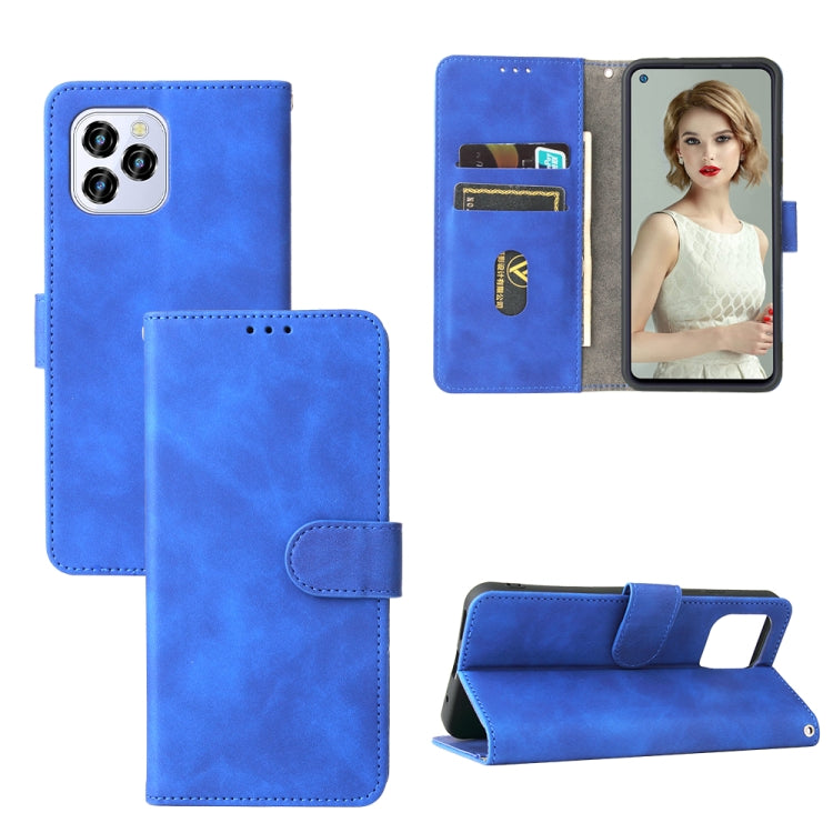 Solid Color Skin Feel Magnetic Buckle Horizontal Flip Calf Texture PU Leather Case with Holder & Card Slots & Wallet