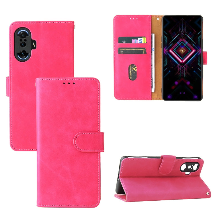 Solid Color Skin Feel Magnetic Buckle Horizontal Flip Calf Texture PU Leather Case with Holder & Card Slots & Wallet