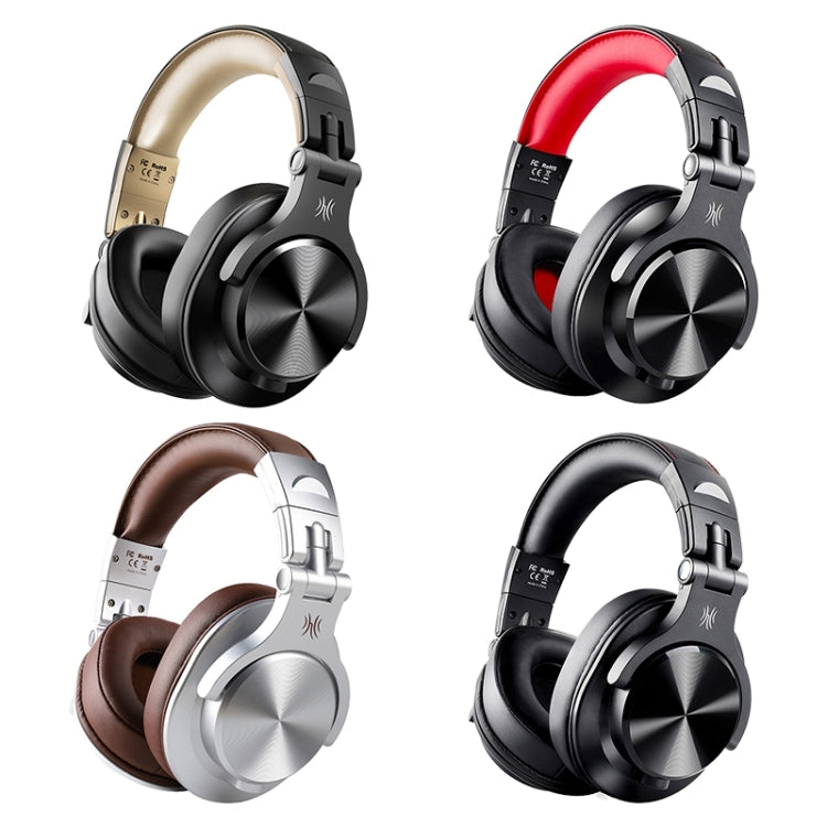 Head-mounted Wireless Bluetooth Stereo Headset — A70 Black Gold