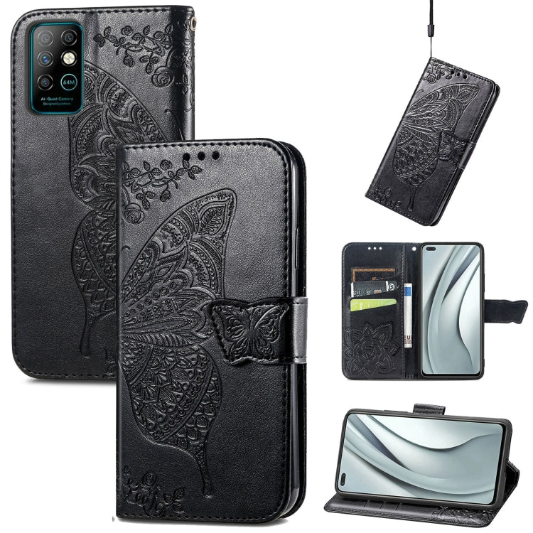 Butterfly Love Flowers Embossed Horizontal Flip Leather Case with Holder & Card Slots & Wallet & Lanyard
