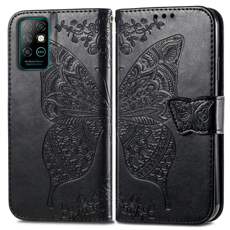 Butterfly Love Flowers Embossed Horizontal Flip Leather Case with Holder & Card Slots & Wallet & Lanyard