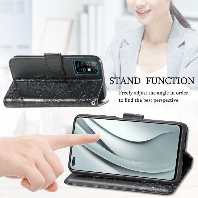 Butterfly Love Flowers Embossed Horizontal Flip Leather Case with Holder & Card Slots & Wallet & Lanyard