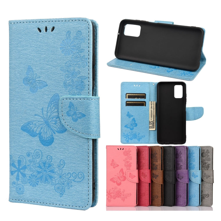 Vintage Embossed Floral Butterfly Pattern Horizontal Flip Leather Case with Card Slot & Holder & Wallet & Lanyard