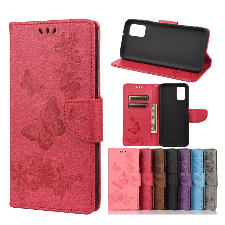 Vintage Embossed Floral Butterfly Pattern Horizontal Flip Leather Case with Card Slot & Holder & Wallet & Lanyard