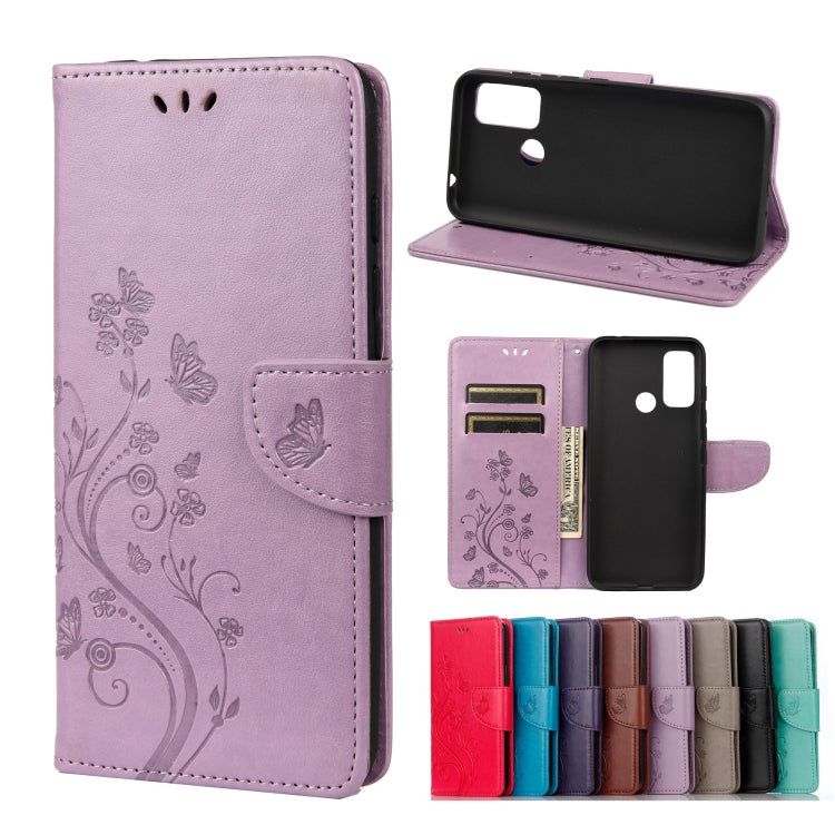 Butterfly Flower Pattern Horizontal Flip Leather Case with Holder & Card Slots & Wallet