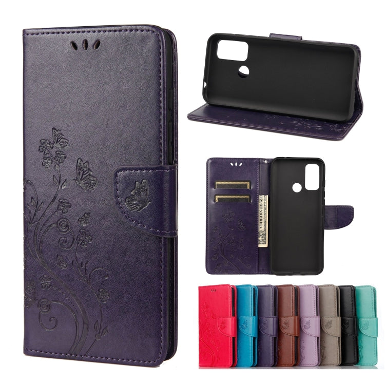 Butterfly Flower Pattern Horizontal Flip Leather Case with Holder & Card Slots & Wallet