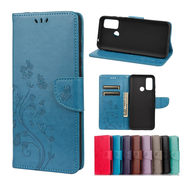 Butterfly Flower Pattern Horizontal Flip Leather Case with Holder & Card Slots & Wallet