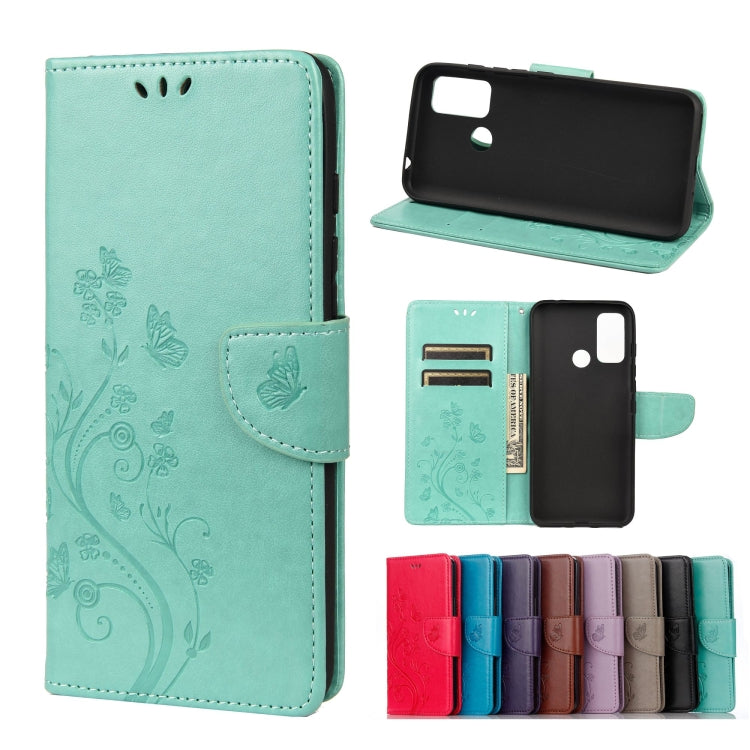 Butterfly Flower Pattern Horizontal Flip Leather Case with Holder & Card Slots & Wallet